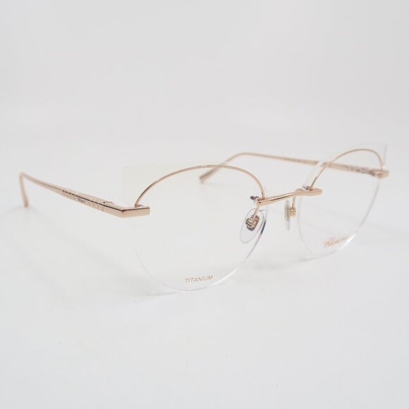 Chopard VCHF70M 08FC 56mm Rose Gold & Clear, Titanium, New Women's Eyeglasses. - Picture 4 of 9